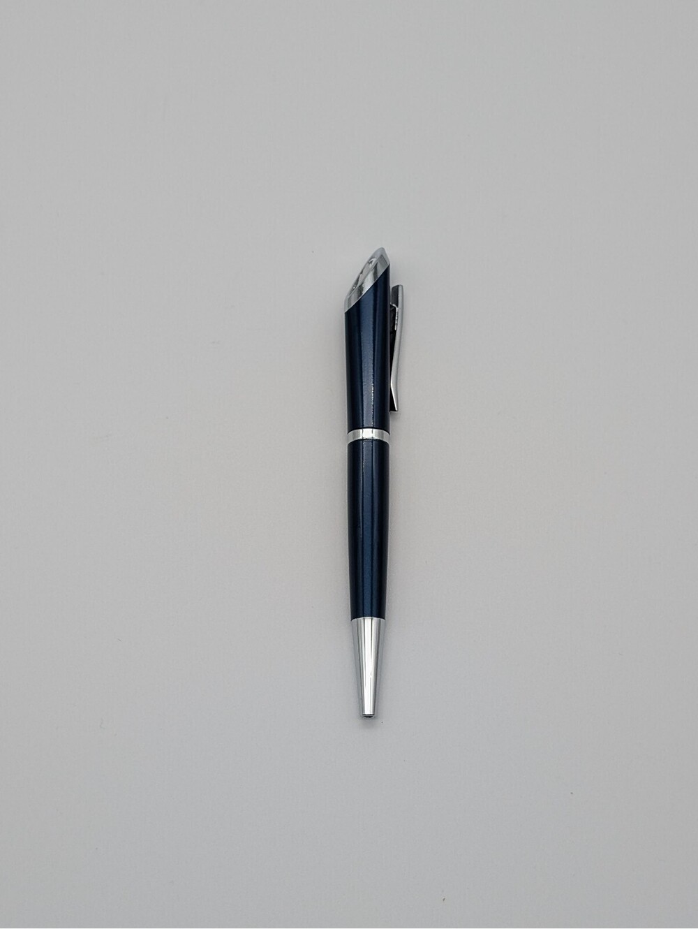 Swarovski Crystalline Ballpoint Pen - Metallic Navy Blue & Chrome - No Box